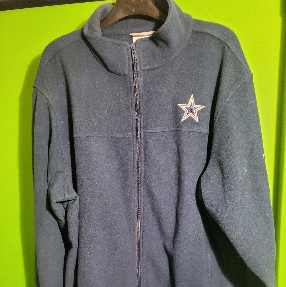 USED Columbia Men's Fleece Jacket CLG Flanker III Dallas Cowboys Navy size xxl h